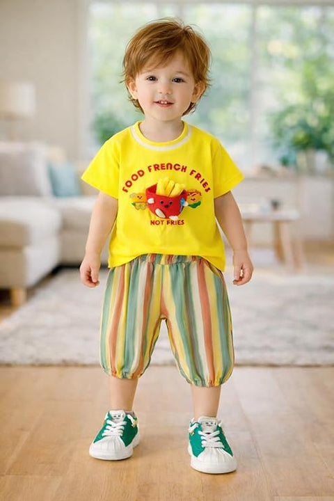 Kids  3D Fries Summer Co-Ord Set