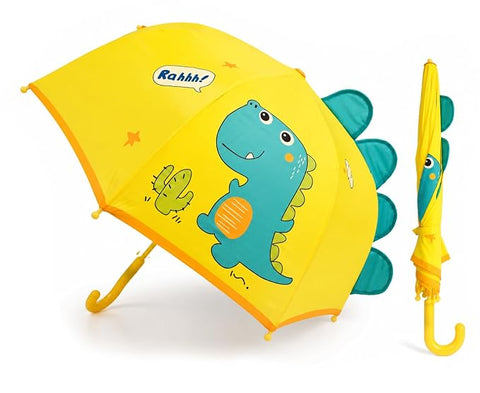 Kids 3D Dinosaur Umbrella | Easy Slide Open School Umbrella