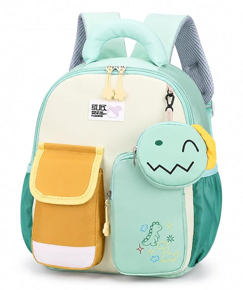 Kids Dino & Bunny School Bag Backpack with Coin Purse