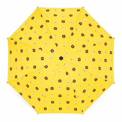 Bear Print 3 Fold Rain Umbrella | Travel Umbrella wid Cover