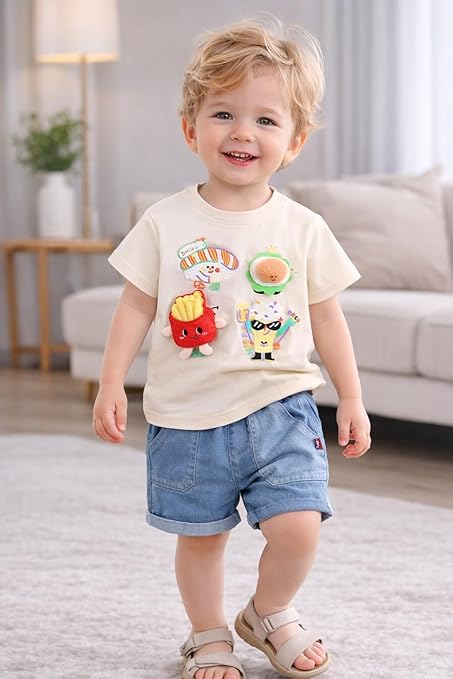 Kids 3D Fries Summer Clothing Set