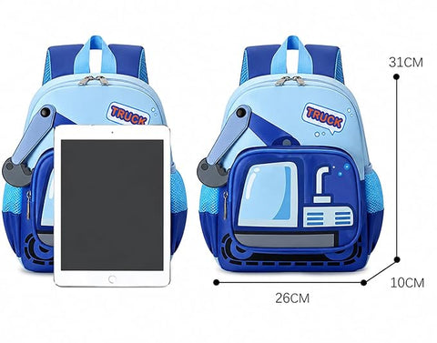 Kids Excavator Construction Vehicle School Bag