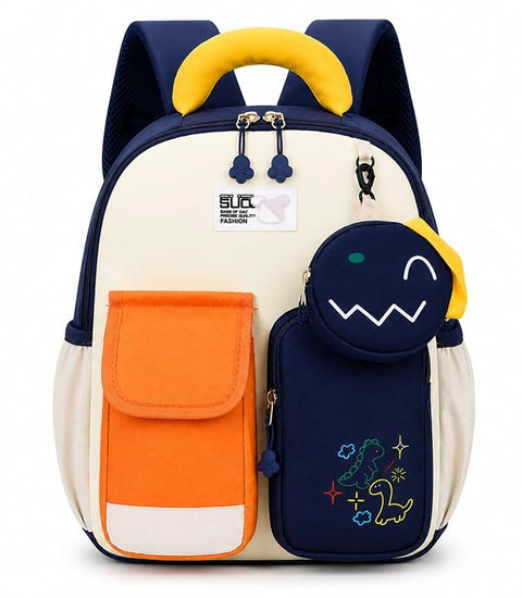 Kids Dino & Bunny School Bag Backpack with Coin Purse