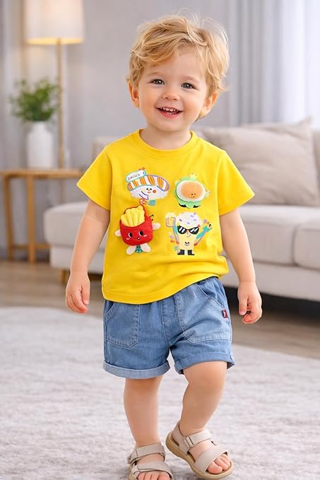 Kids 3D Fries Summer Clothing Set