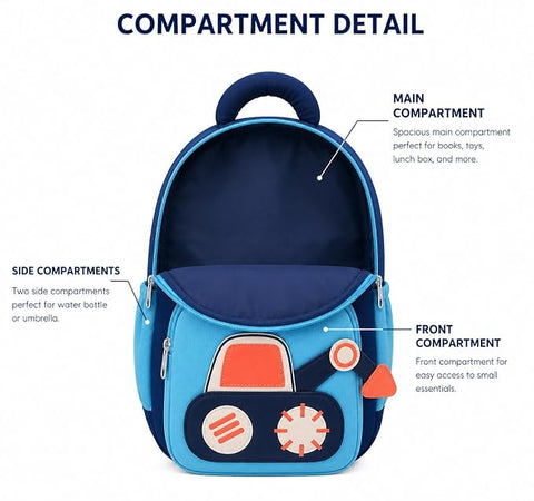 Kids Excavator Preschool School Bag | Construction JCB Backpack