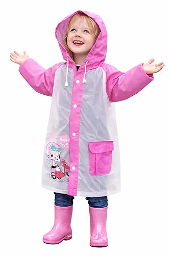 Pink EVA Hooded Raincoat Set