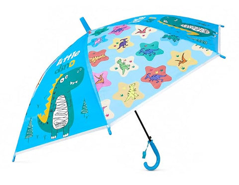 Kids Colorful Dinosaur Rain Umbrella with Whistle Keychain