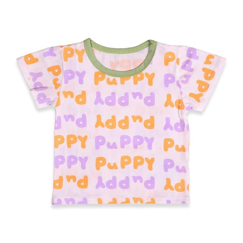 Kids Cute Cartoon Print Bibshort Dungaree Set