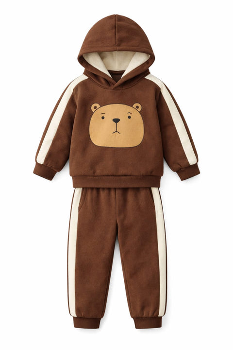Kids Panda Hoodie Winter Set