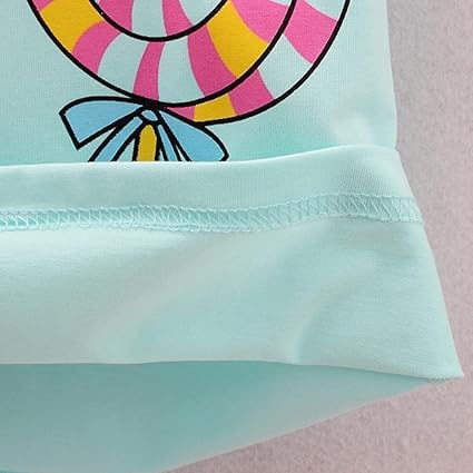 Girls Candy Printed Cotton T-shirt & Floral Short Set