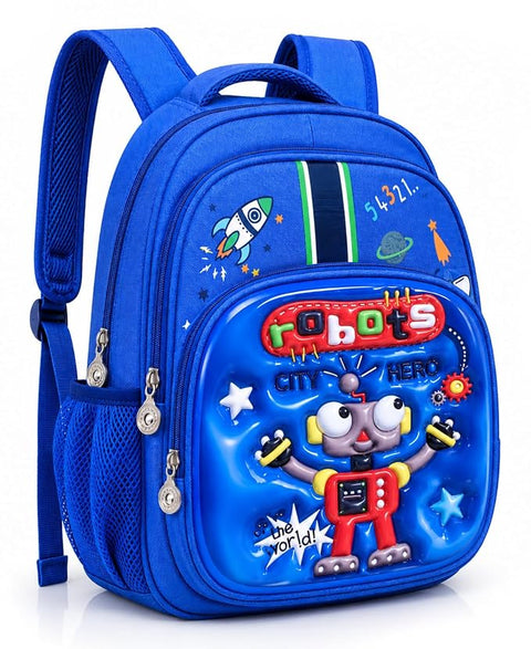Kids 3D Cartoon School Bag with Multi Compartments & Pockets