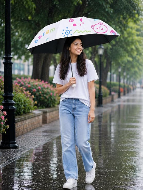 All Over Print 5 Fold Mini Travel Umbrella