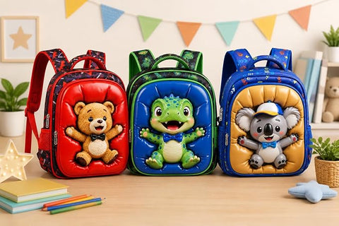 3D Puffy Cartoon Backpack School Bag for Kids