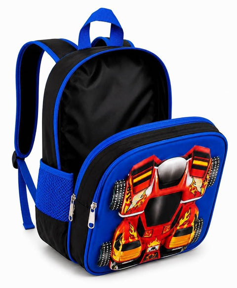 3D Racing Car School Backpack For Kids