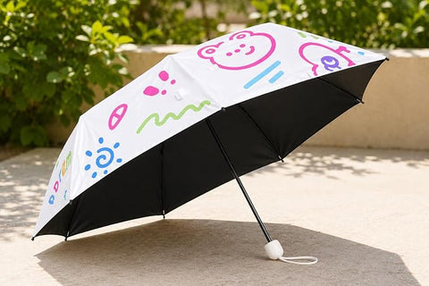 All Over Print 5 Fold Mini Travel Umbrella