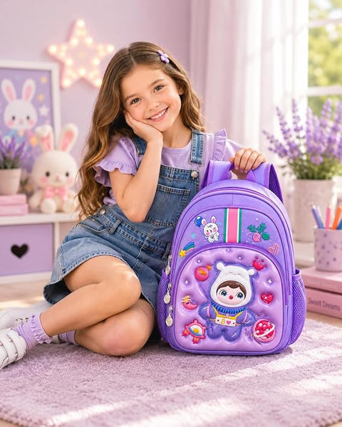 Kids Backpack with 3D Cartoon Design