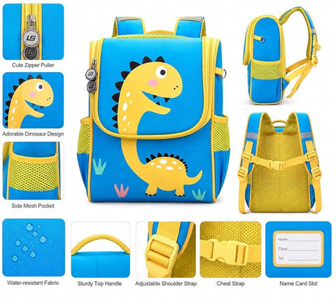 Kids Cartoon Flap School Backpack for Boys & Girls