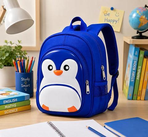 Cute 3D Penguin Kids Backpack School Bag for Boys n Girls