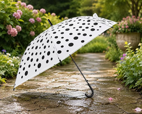 Classy Polka Dot Umbrella for Women & Girls