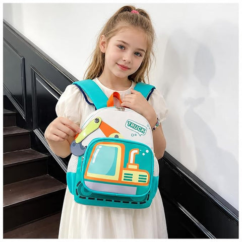 Kids Excavator Construction Vehicle School Bag