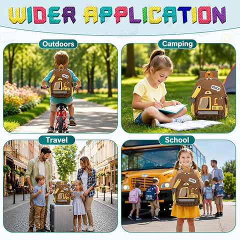 Kids Excavator Construction Vehicle School Bag