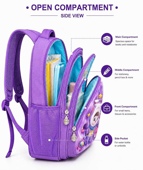 Kids Backpack with 3D Cartoon Design