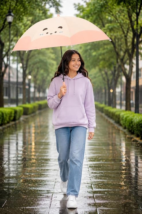 Cute Pastel Bunny Umbrella for Monsoon