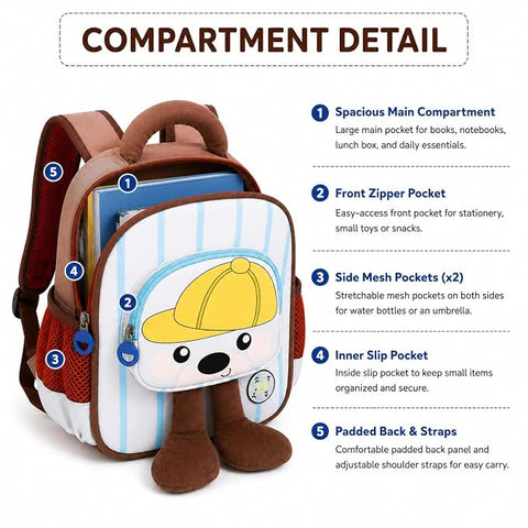 Kids Plush Toy School Bag Backpack for Boys n Girls