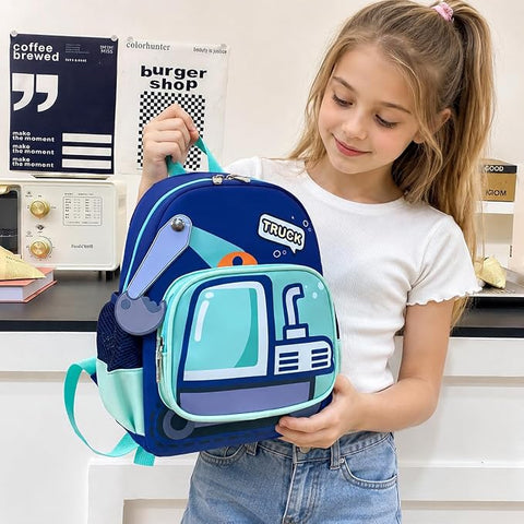 Kids Excavator Construction Vehicle School Bag