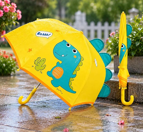 Kids 3D Dinosaur Umbrella | Easy Slide Open School Umbrella