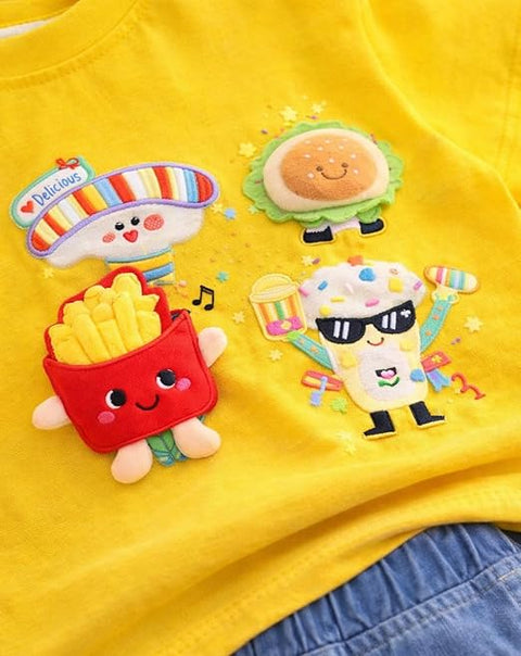 Kids 3D Fries Summer Clothing Set