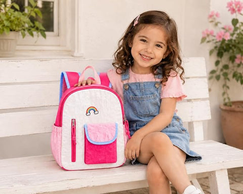 Waterproof Crinkle Rainbow School Bag Backpack for Girl Boy