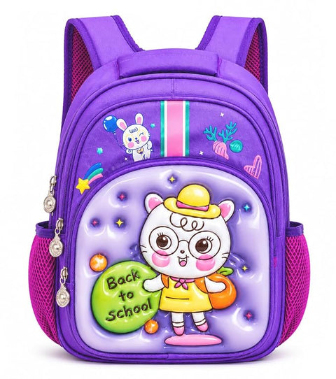 Kids 3D Cartoon School Bag with Multi Compartments & Pockets