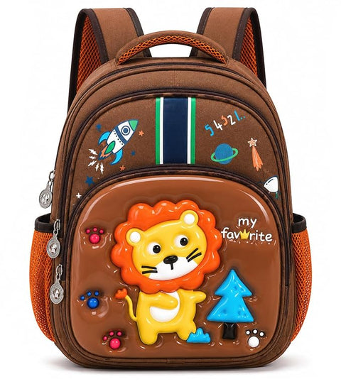 Kids 3D Cartoon School Bag with Multi Compartments & Pockets