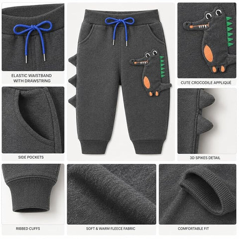 Winter Dino Joggers for Infant Boys n Girls