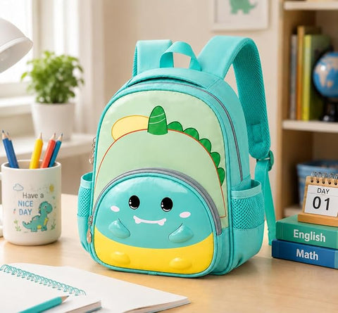 Kids Green Dino School Backpack