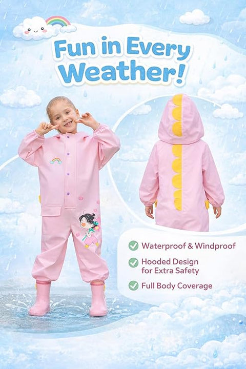 Girls EVA Hooded Rain Suit