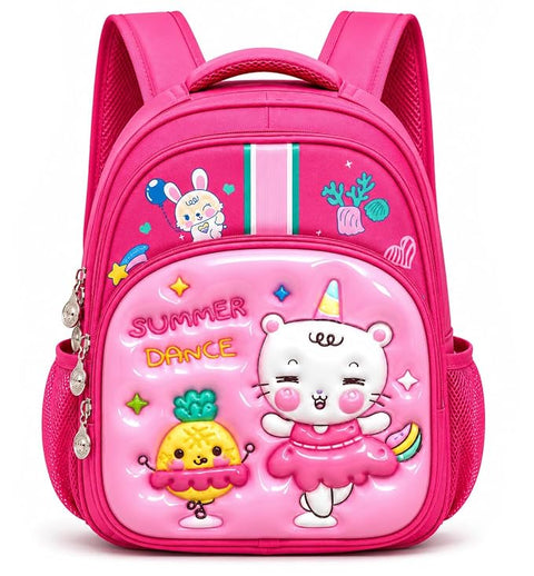 Kids 3D Cartoon School Bag with Multi Compartments & Pockets