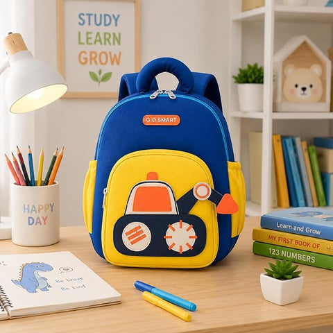 Kids Excavator Preschool School Bag | Construction JCB Backpack