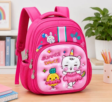 Kids 3D Cartoon School Bag with Multi Compartments & Pockets