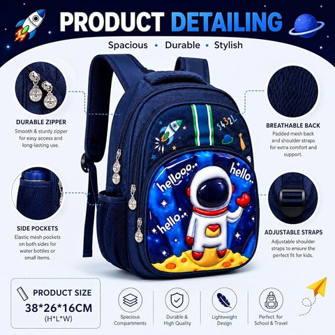 Kids Backpack with 3D Cartoon Design