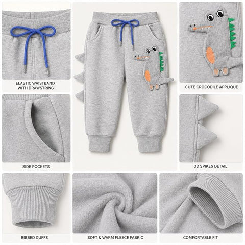 Winter Dino Joggers for Infant Boys n Girls