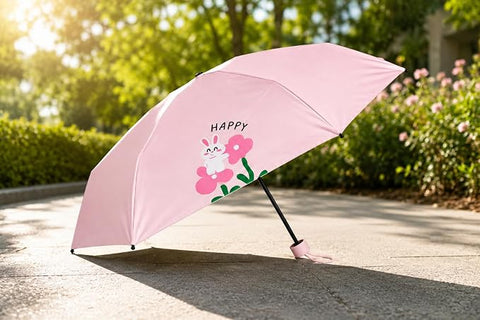 Bunny 5 Fold Compact EVA Umbrella with Carry Cover
