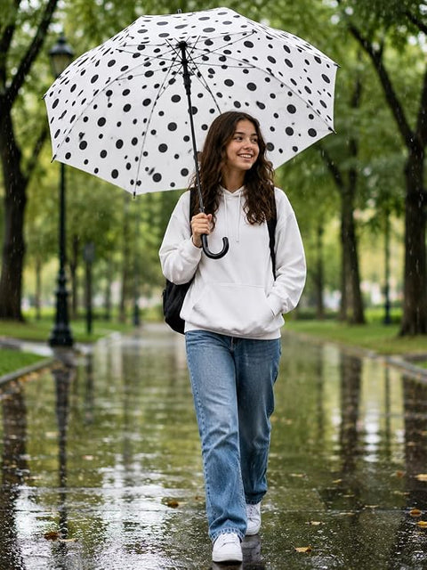 Classy Polka Dot Umbrella for Women & Girls