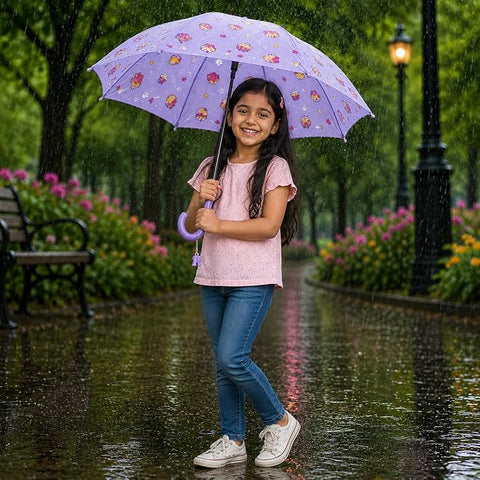 Kids Cupcake Colour Changing Magic Umbrella with Whistle
