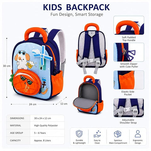 Kids Windmill Spinner School Bag Backpack for Boys n Girls