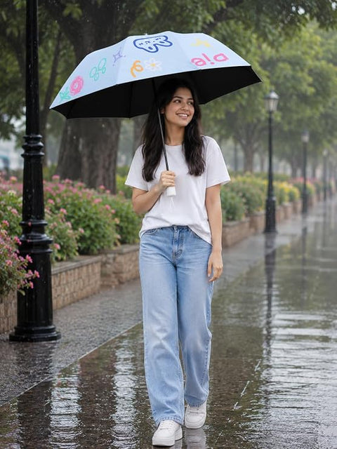 All Over Print 5 Fold Mini Travel Umbrella