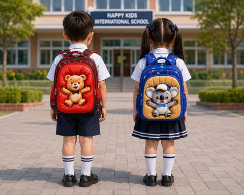 3D Puffy Cartoon Backpack School Bag for Kids