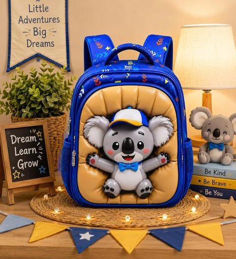 3D Puffy Cartoon Backpack School Bag for Kids