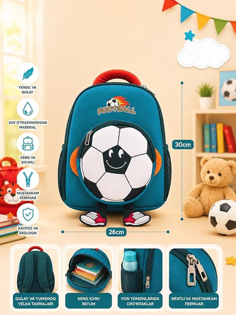 Football Kids Backpack for Boys & Girls